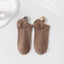 Embroidered Cat Ankle Socks for Women, Cute Mismatched AB Design