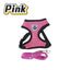 Red Mesh Cat Harness and Leash Set, Bright High-Visibility Vest With Reflective Trim