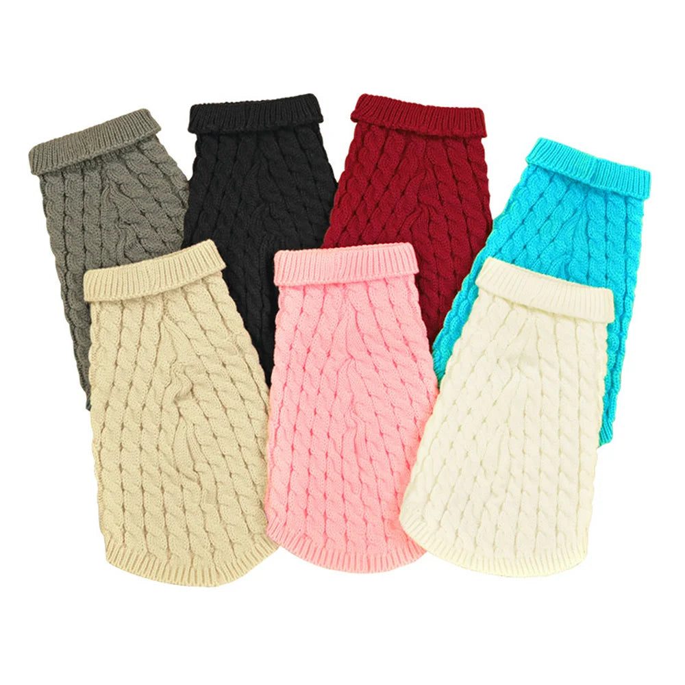 Knit Sphynx Cat Sweater in Solid Colors, Warm Winter Pullover XS to XXL