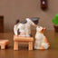 Miniature Resin Cat Figurine for Fairy Gardens and Dollhouses