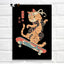 Tattoo Cats Canvas Print, Vintage Tattoo Parlor Cat Wall Art