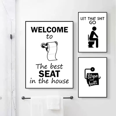 Art mural chat pour salle de bain