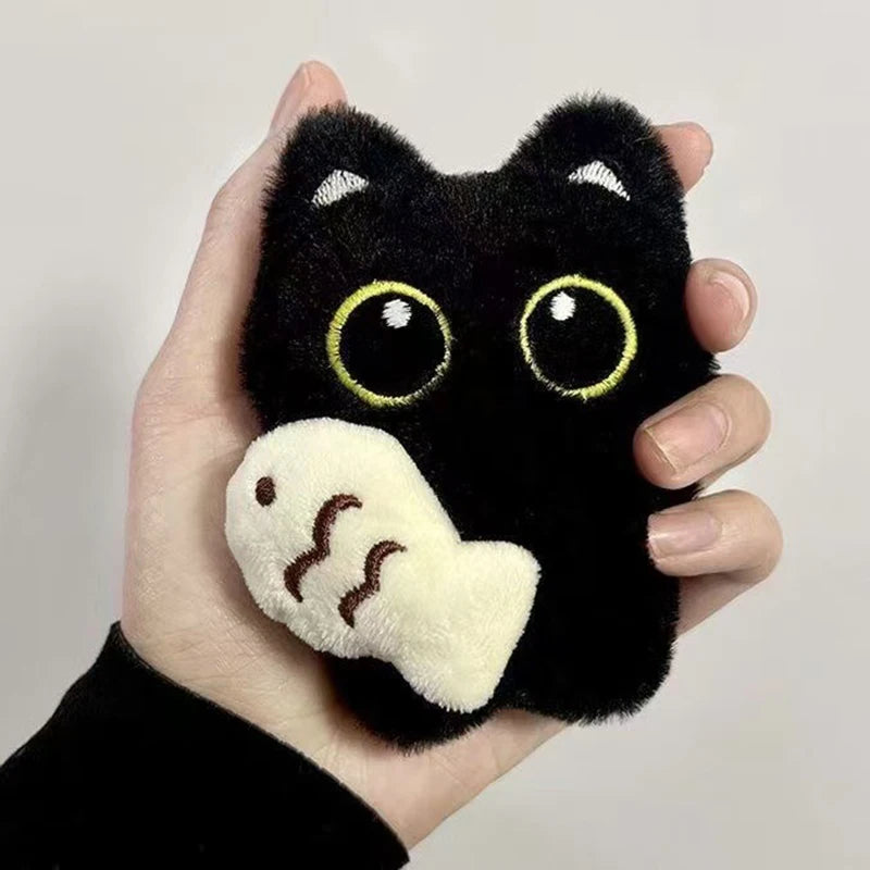 Black Cat Plush Keychain Bag Charm for Cat Lovers