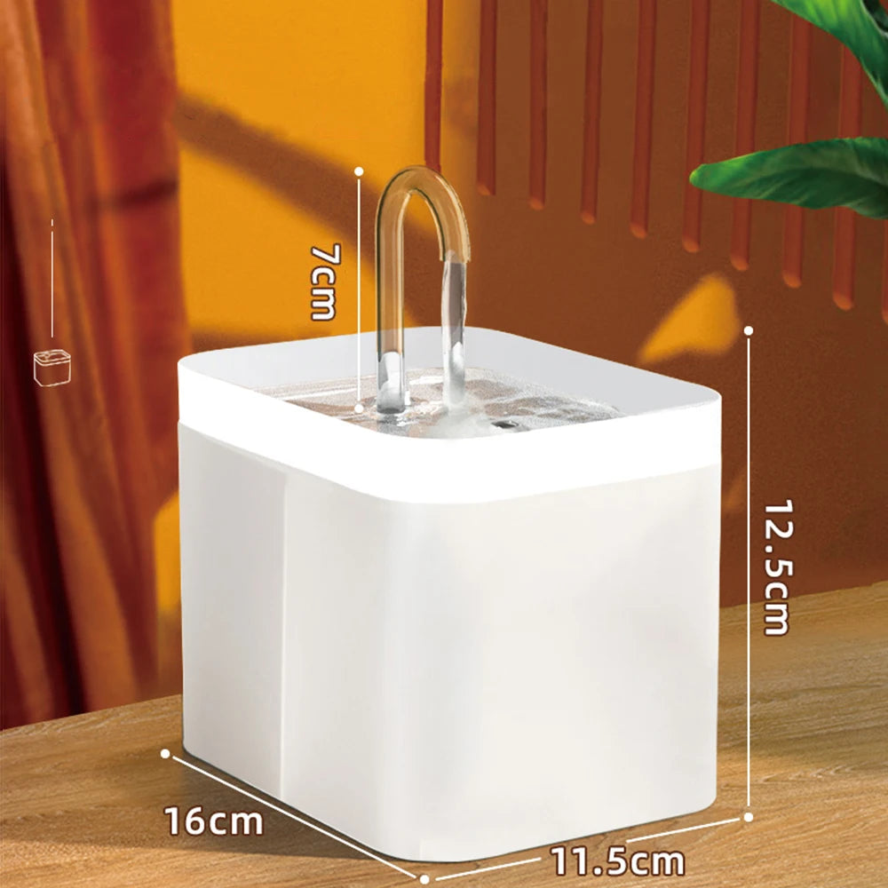 Faucet Cat Water Fountain, 1.5L Two-Tone Fountain With 3 Flow Levels