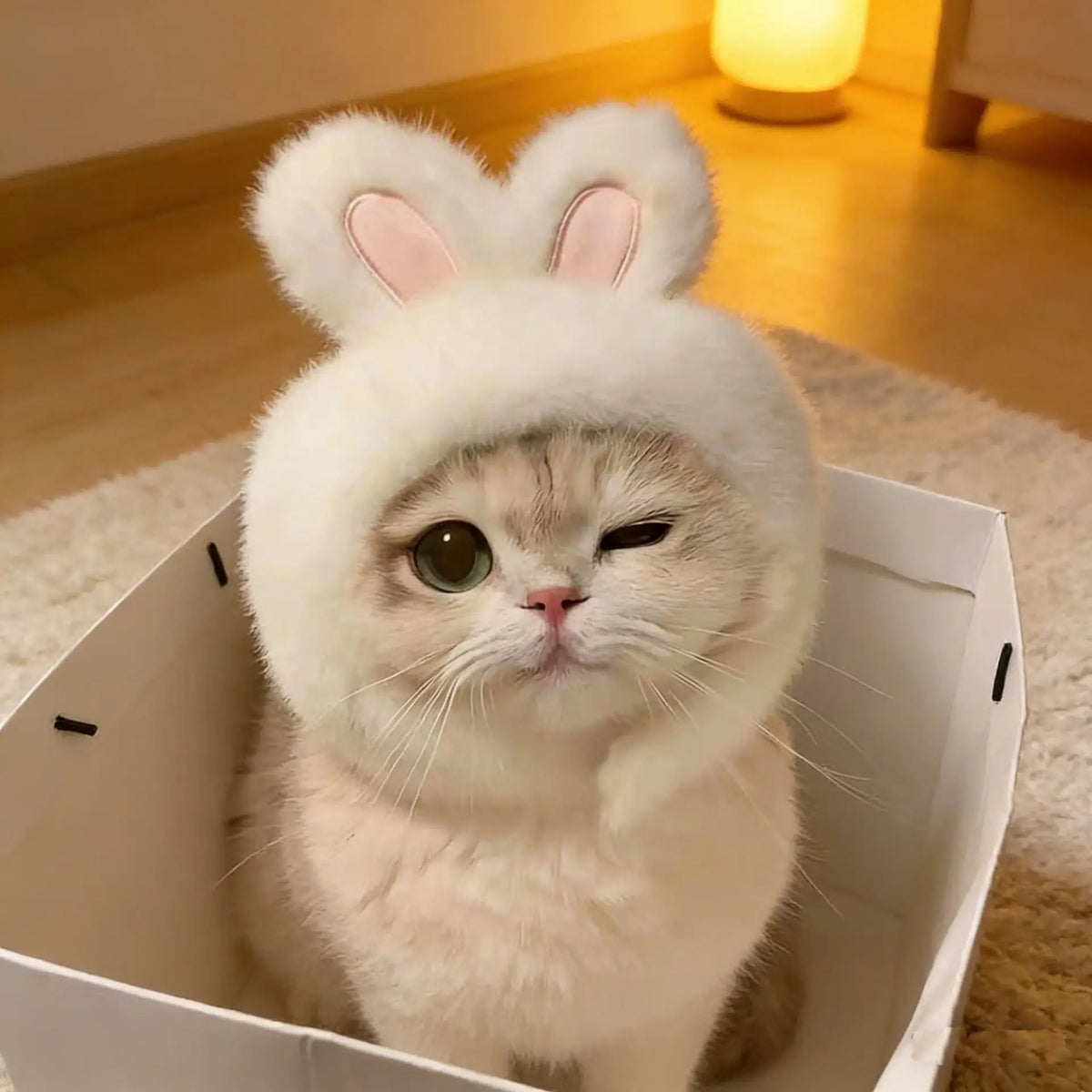 Winter Bear Hood for Cats, Cozy Plush Teddy Bear Hat