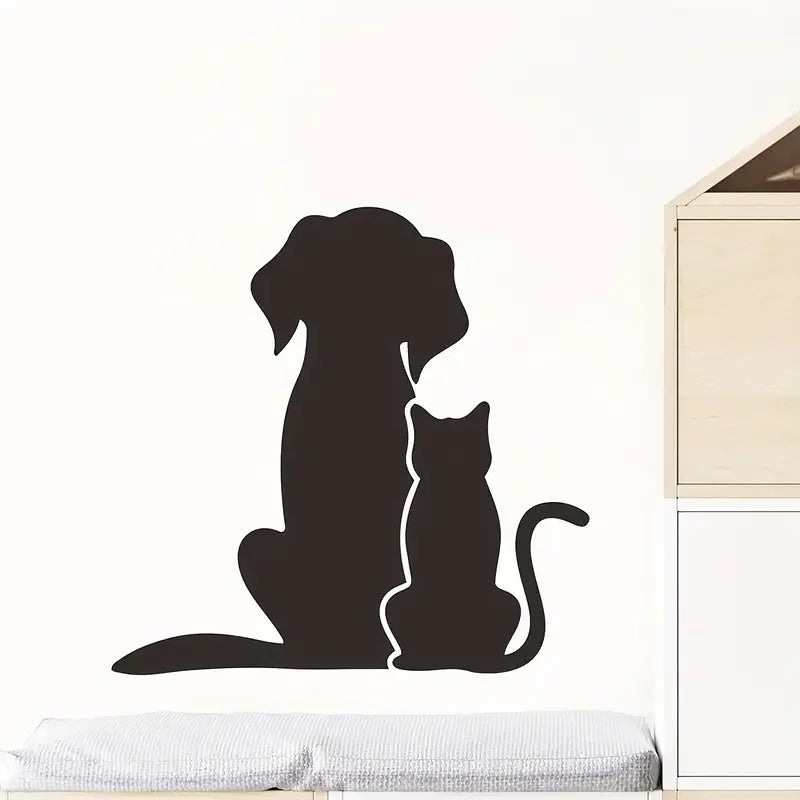 Bear Paw Print Sticker with Bear Silhouette, 5.1 x 6 Inch