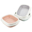 Open Cat Litter Pan With Removable Rim and Scoop, 15.7 Inch Litter Box