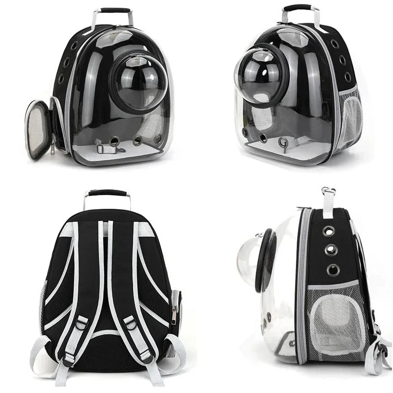 Space Capsule Cat Backpack with Clear Bubble Window, Up to 15 Lbs