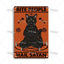 Black Cat Vintage Tin Plate, Horizontal Retro Wall Sign Gift