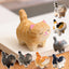 Hand-Carved Wooden Cat Figurine, 8 Breeds in Painted Basswood