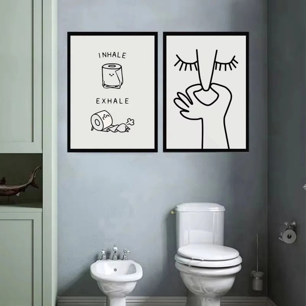 Katzen-Wandkunst für Badezimmer