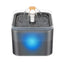 2L Cat Water Fountain With LED Light, Square Blue Fountain With Flower Spout