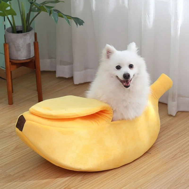 Banana Cat Bed, Funny Curved Pet Bed in 4 Sizes