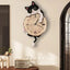 Cartoon Cat Wall Clock With Swinging Tail, 5 Fun Cat Designs