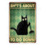 Oh My Eyes Black Cat Sign, Funny Bathroom Gift for Cat Owners