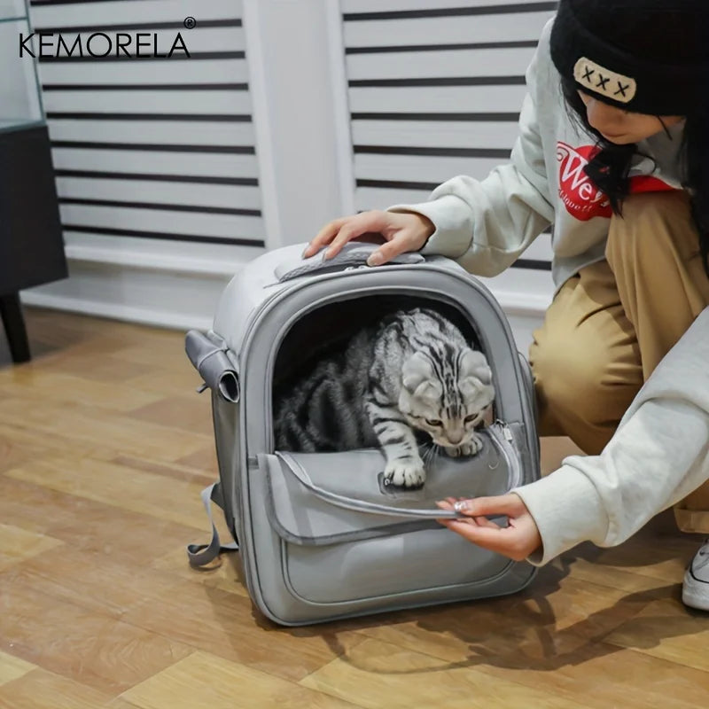 Premium Large Capacity Cat Backpack Carrier – Breathable Foldable Pet Travel Backpack for Cats | Perfect for Hiking, Camping & Outdoor Adventures