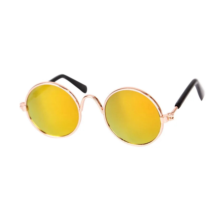 Cat Sunglasses Vintage Round Glasses for Pet Photos and Costumes