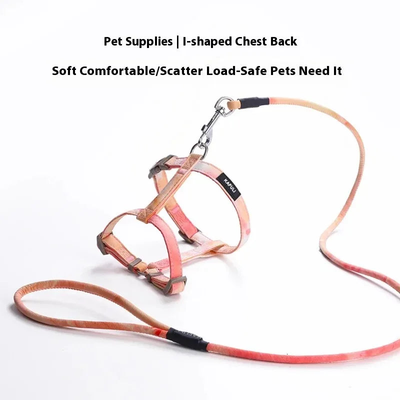 Gradient Cat Harness and Leash Set, Lightweight Strap Harness in 4 Colors