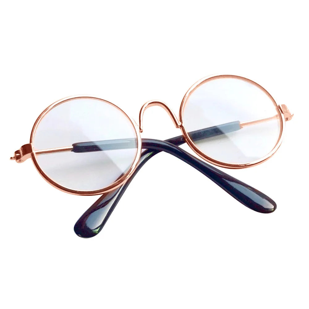 Cat Sunglasses Vintage Round Glasses for Pet Photos and Costumes