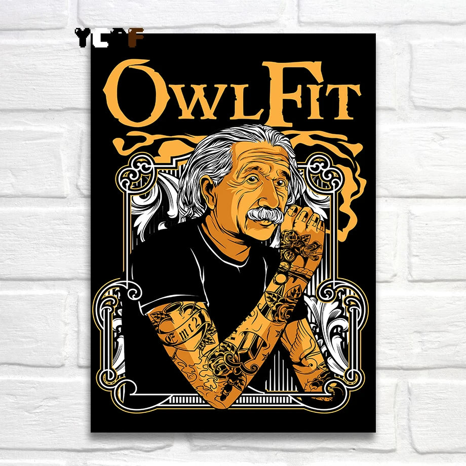 Tattoo Cats Canvas Print, Vintage Tattoo Parlor Cat Wall Art