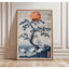 Affiches antiques d’aquarelle de chat japonais