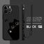 Peeking Black Cat Phone Case With Side Paw Print Design and Wrist Lanyard