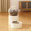 Bubble Gravity Cat Feeder or Water Dispenser, Clear Globe Refills the Bowl