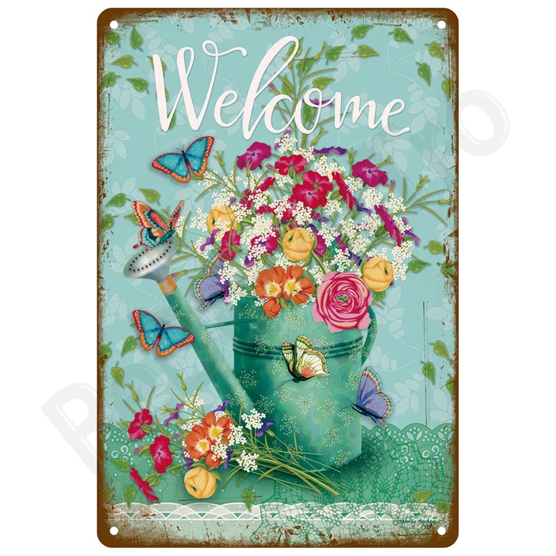 Retro Metal Tin Sign, 8 x 12 Inch Vintage Wall Plaque