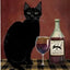 Cats and Wine Vintage Metal Sign, 8 x 12 Inch Bar Wall Decor