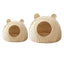 Imitation Rattan Cat Bed House with Front Opening