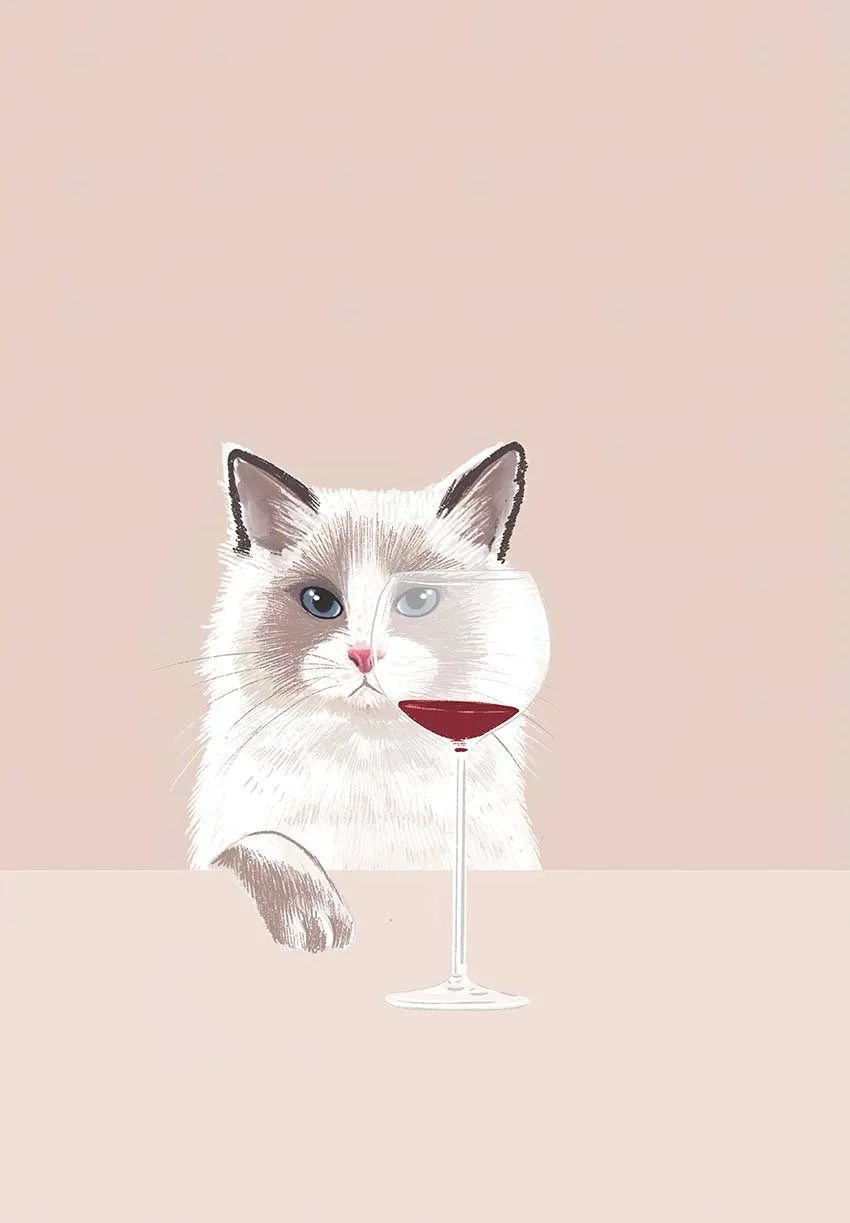 Art abstrait de chat Poster