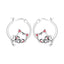 Cat Hoop Earrings for Women Fashion Fine Jewelry Birthday Party Gifts