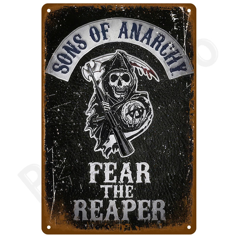 Retro Metal Tin Sign, 8 x 12 Inch Vintage Wall Plaque