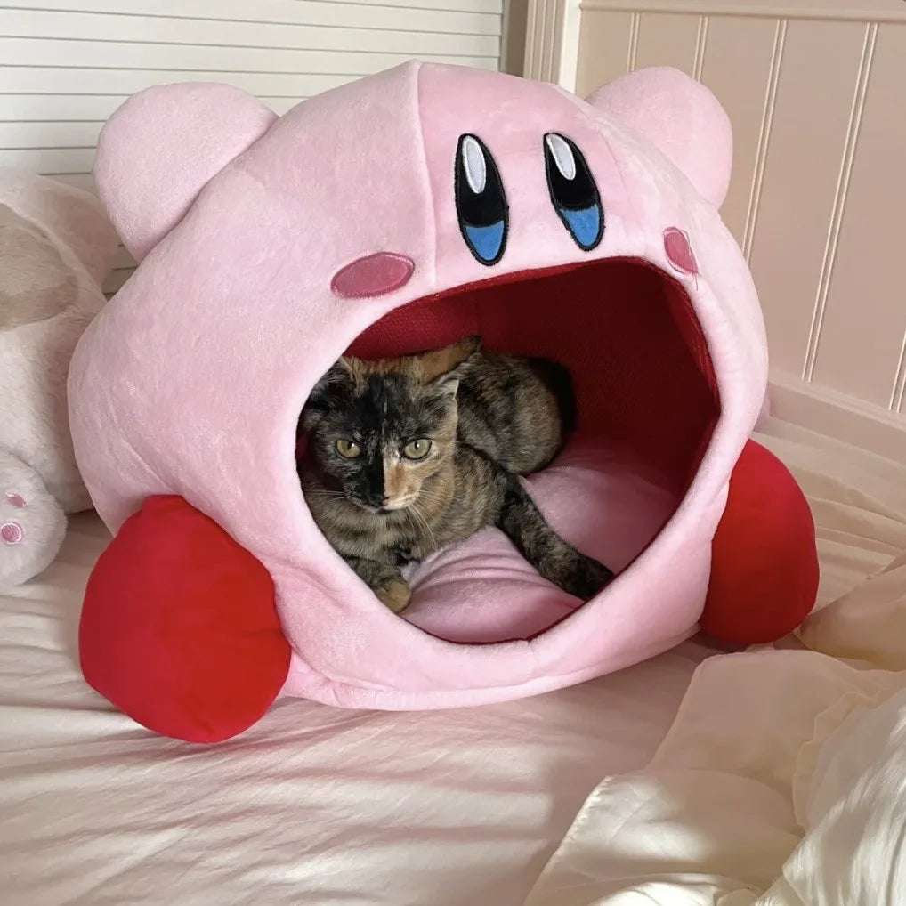 Cozy Plush Cat Bed | Ultra-Soft Kawaii Nest for Calming Sleep