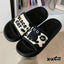 Black Cat Shower Slides for Women, Thick Cushioned EVA Sole