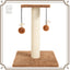 Basic Kitten Scratching Post With Top Perch and Two Hanging Ball Toys