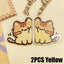 Peeking Cat Acrylic Keychain, Cute Doodle Kitty Bag Charm With Clasp