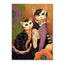Gustav Klimt Style Cat Canvas Print, Decorative Cat Wall Art