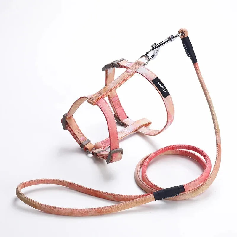 Gradient Cat Harness and Leash Set, Lightweight Strap Harness in 4 Colors