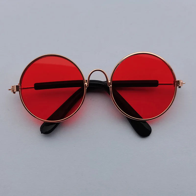 Cat Sunglasses Vintage Round Glasses for Pet Photos and Costumes