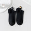 Embroidered Cat Ankle Socks for Women, Cute Mismatched AB Design