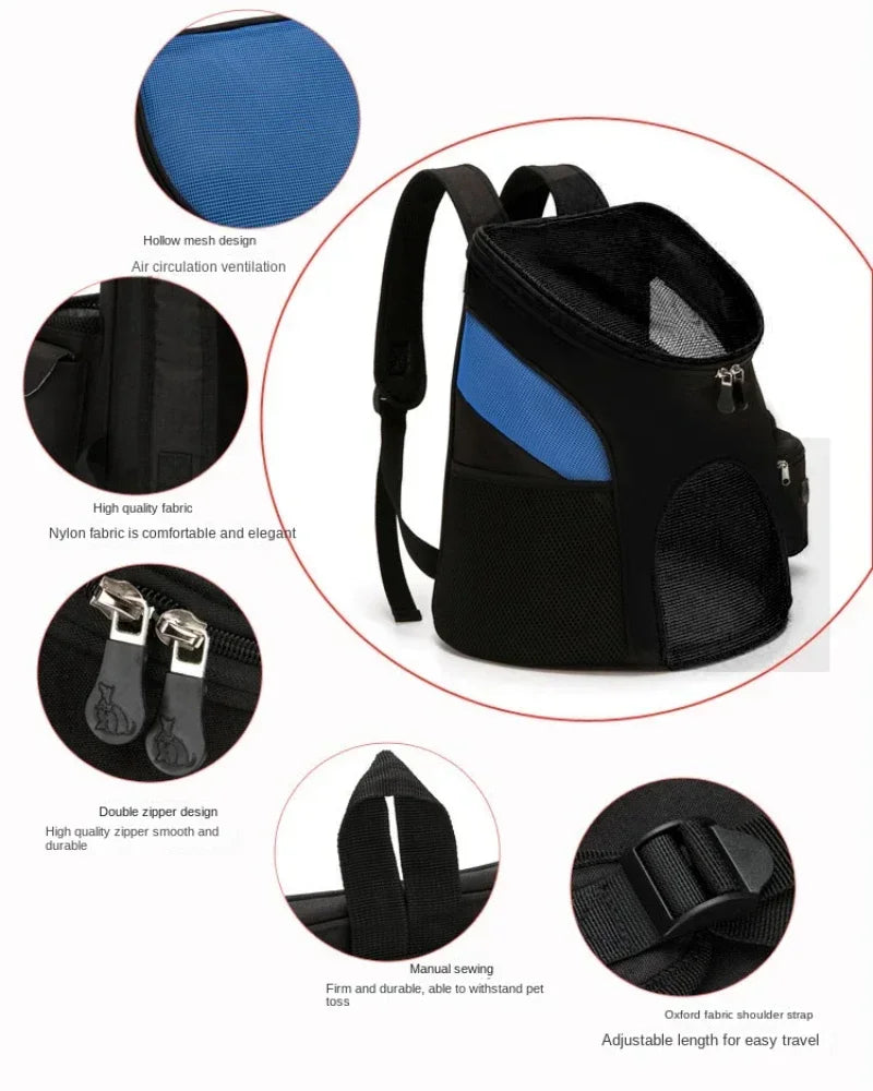 Mesh Cat Backpack Carrier for Kittens and Small Cats, S or L