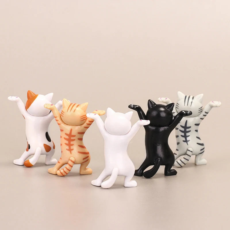 Hold Everything Cat Figures, Dancing Cat Pen and Earbud Holder