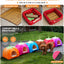Strawberry Rabbit Bed and Hanging Hay Feeder Bag Set