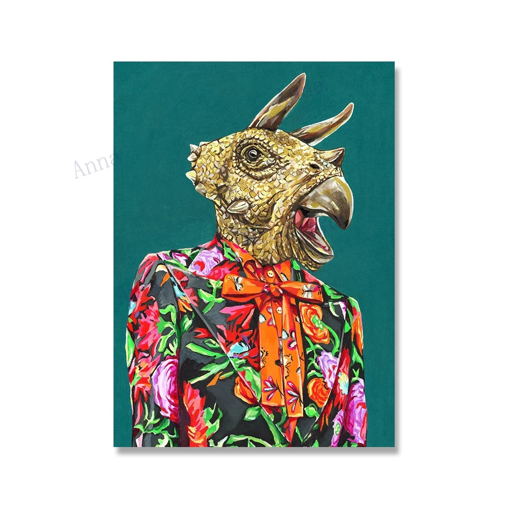 Pop Art Big Cat Poster, Leopard Lion Tiger Canvas Wall Art