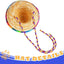 Mini Straw Sombrero for Cats, Woven Fiesta Hat With Colorful Brim