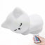 Sleeping Cat Night Light, Soft Silicone LED Lamp with 7 Colors