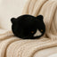 Lifelike Black Cat and Siamese Kitten Plush, 13 cm Lying Cat Doll