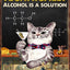 Funny Black Cat Aluminum Sign, 8 x 12 or 12 x 16 Inch Plaque