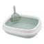 Open Cat Litter Pan With Removable Rim and Scoop, 15.7 Inch Litter Box